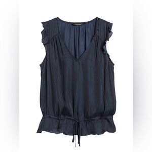 NWT Banana Republic Soft Satin Ruffle Top - Size XS